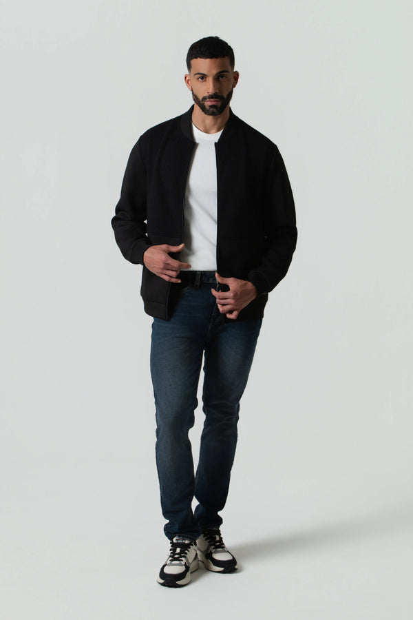 CHAQUETA BOMBER COLOR NEGRO
