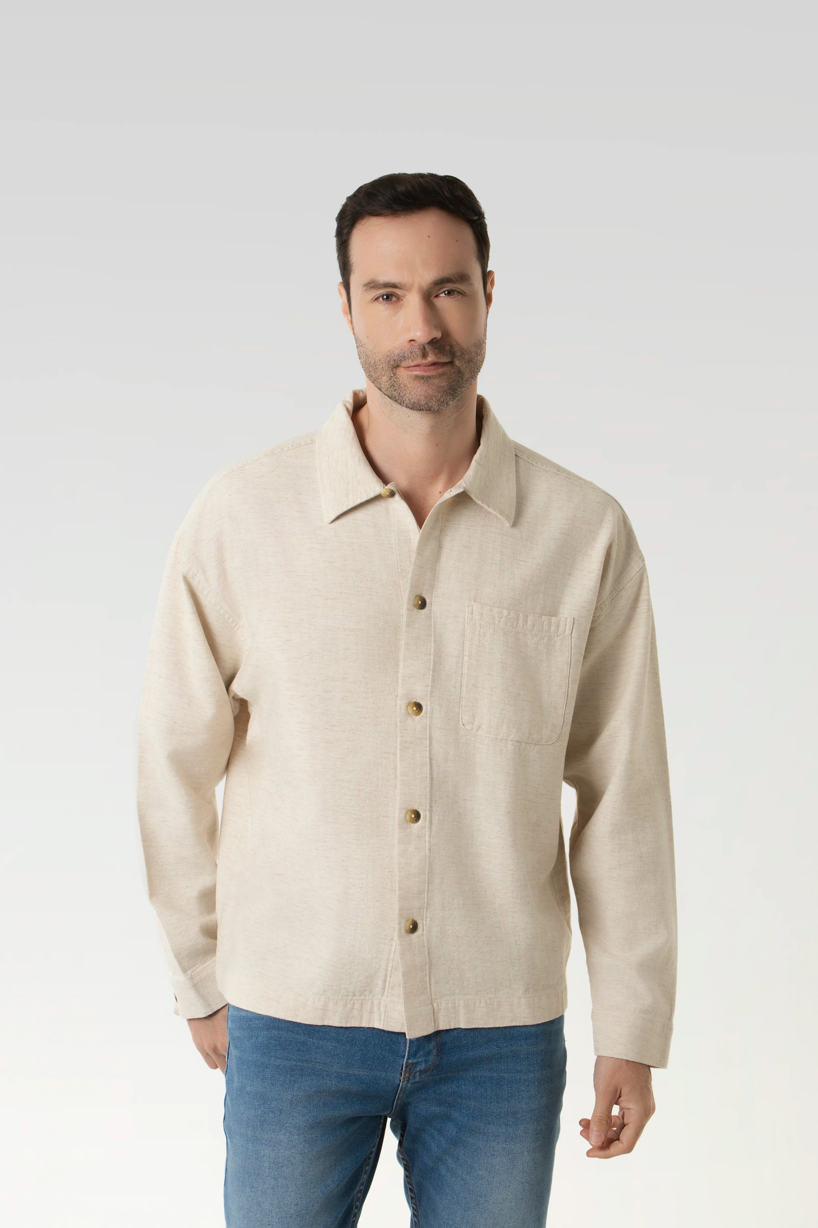 CHAQUETA TRUCKER COLOR IVORY