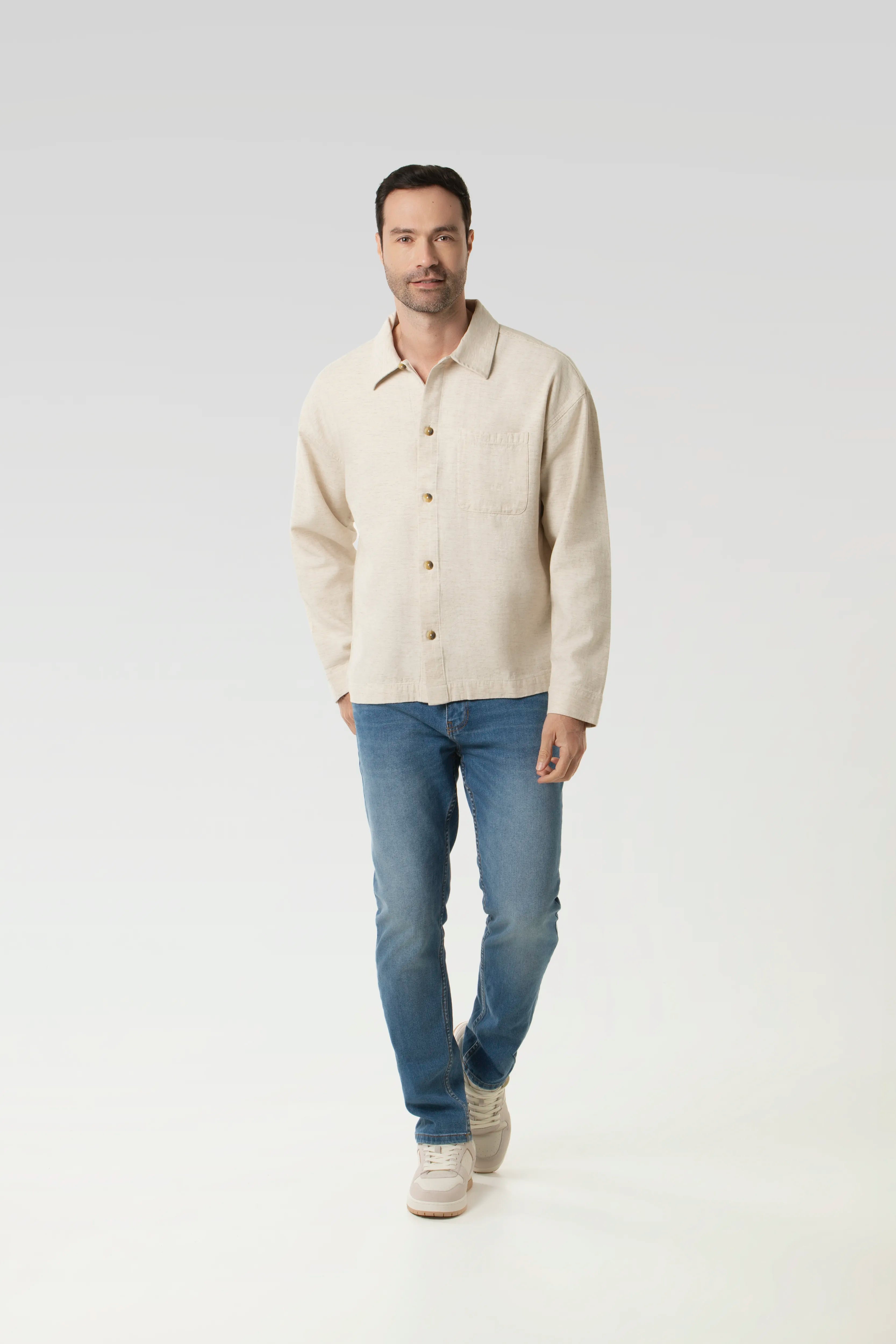 CHAQUETA TRUCKER COLOR IVORY