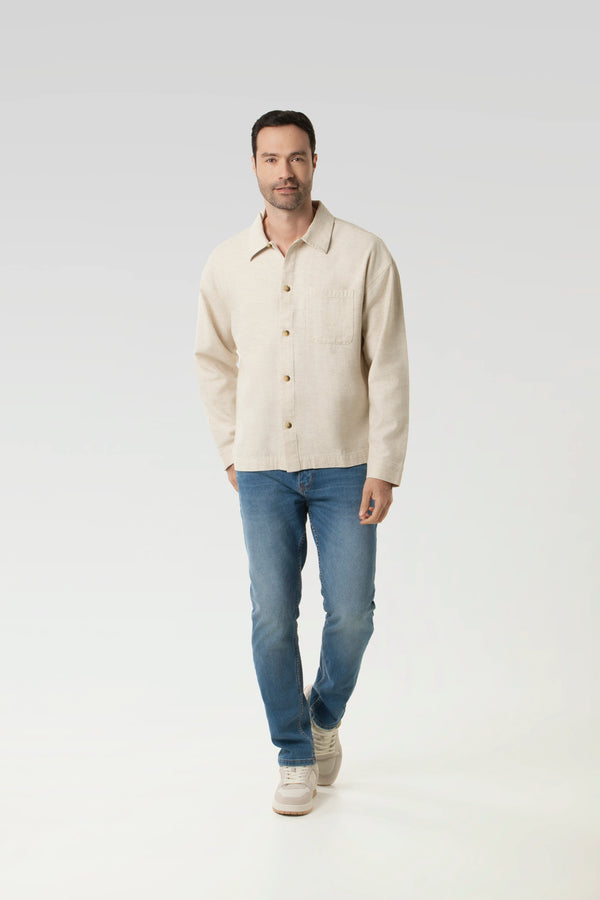 CHAQUETA TRUCKER COLOR IVORY