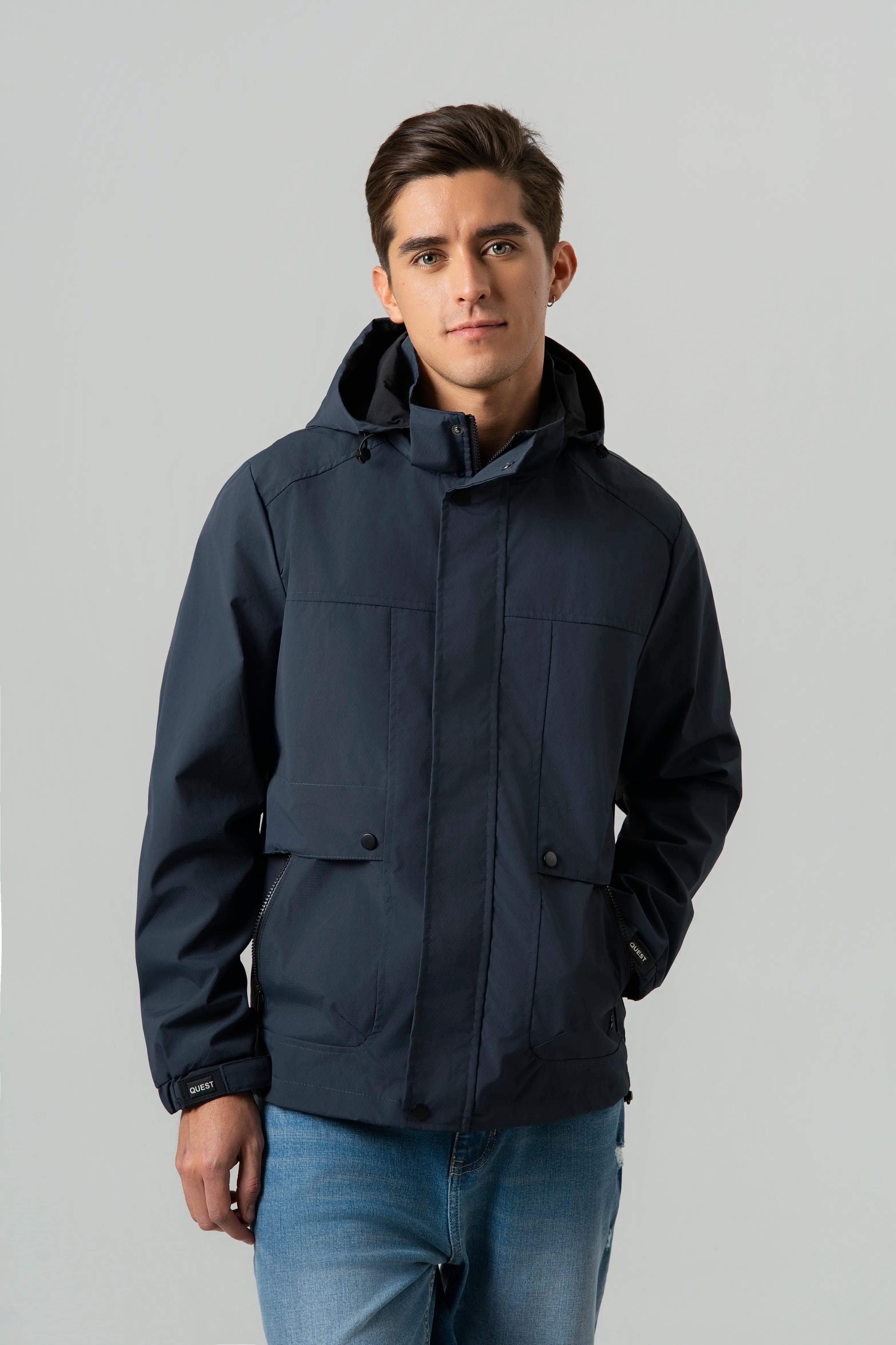 CHAQUETA ACOLCHADA COLOR AZUL OSCURO