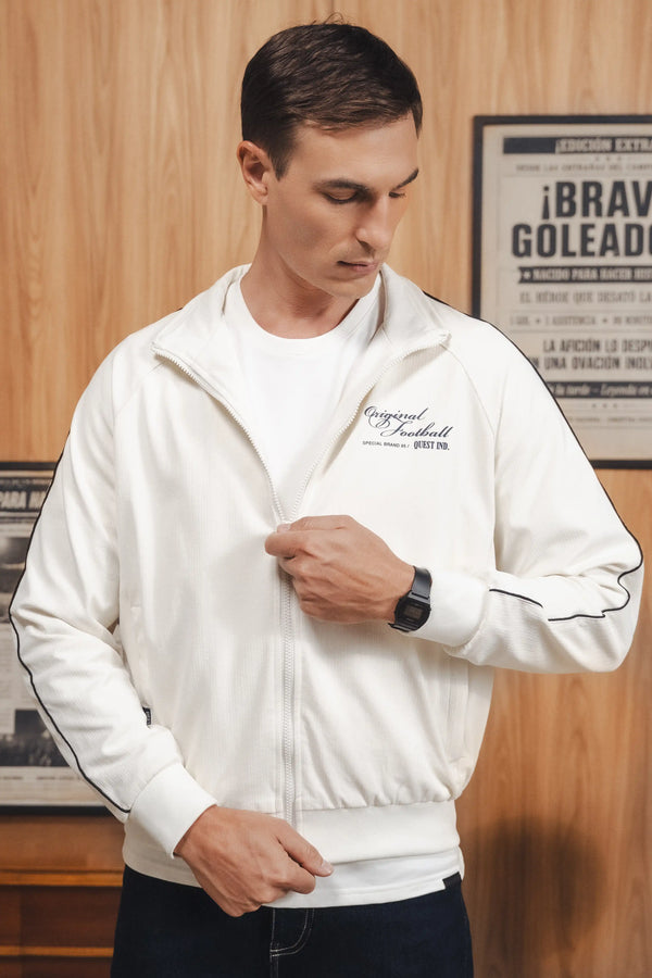 CHAQUETA BOMBER COLOR IVORY