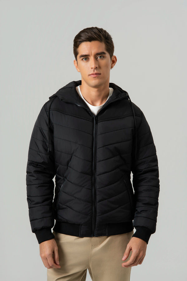 CHAQUETA ACOLCHADA COLOR NEGRO