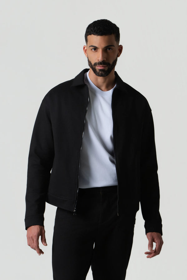 CHAQUETA BOMBER COLOR NEGRO
