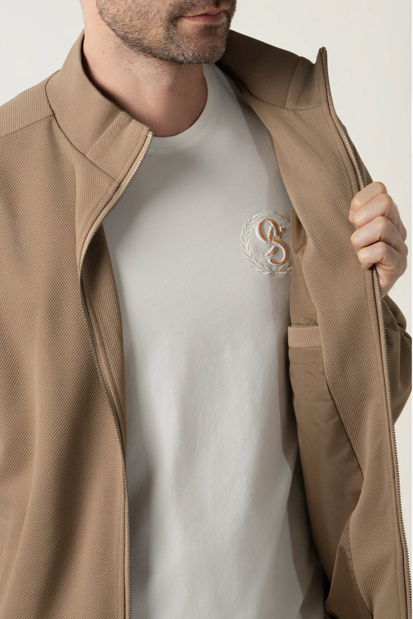 CHAQUETA BOMBER COLOR SAFARI