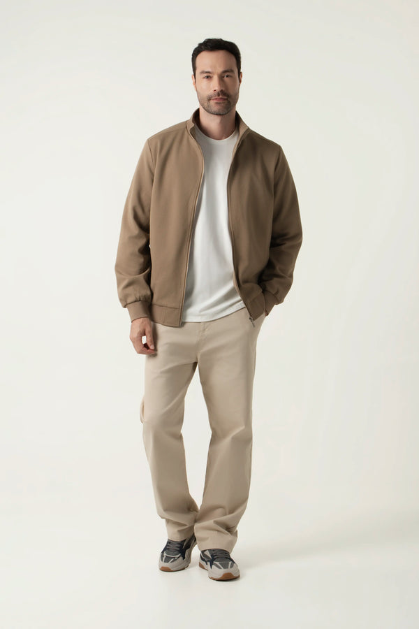 CHAQUETA BOMBER COLOR SAFARI
