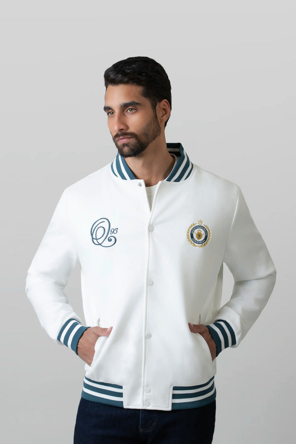 CHAQUETA BOMBER COLOR IVORY