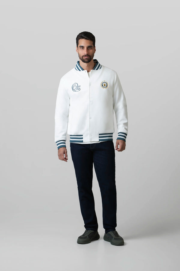 CHAQUETA BOMBER COLOR IVORY