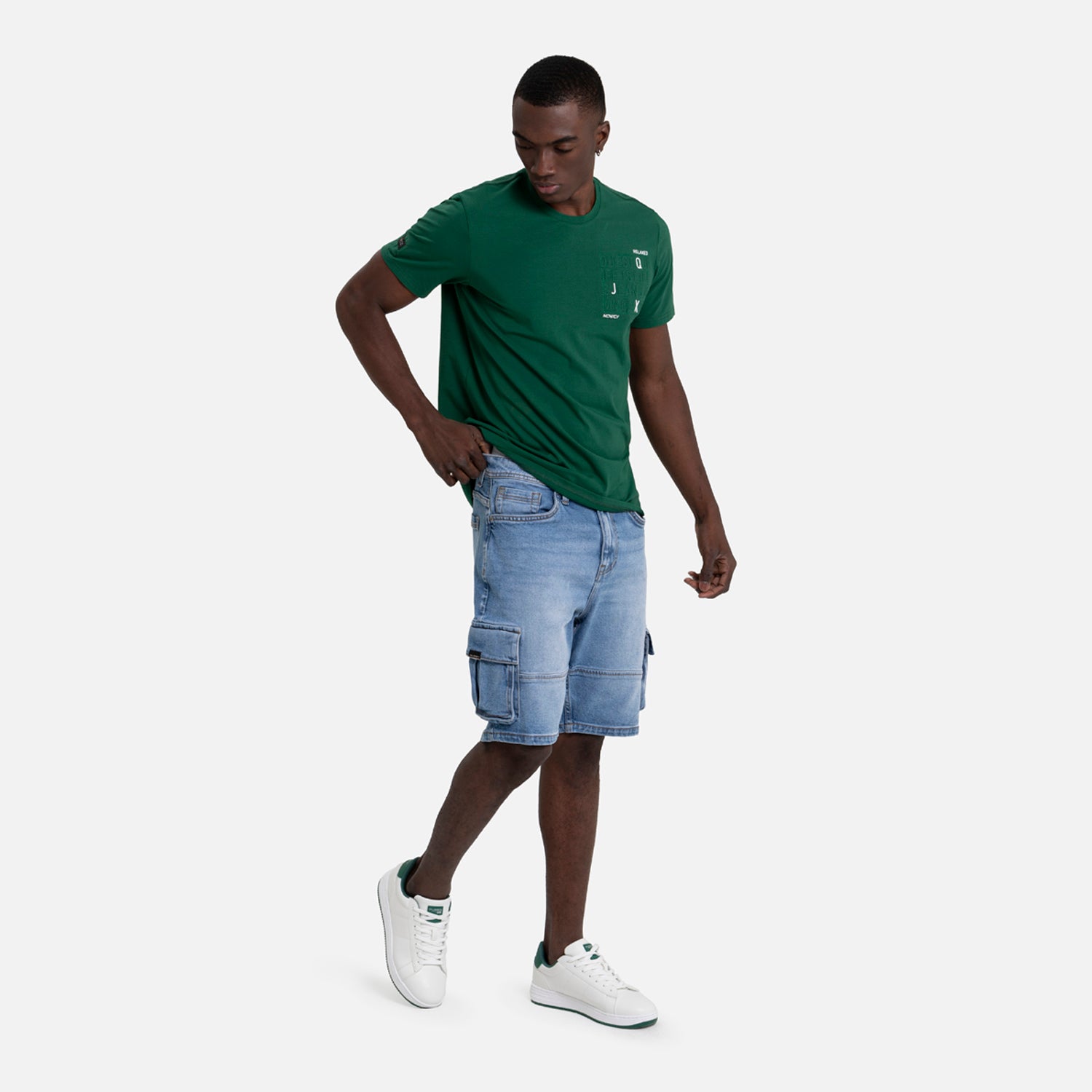 BERMUDA CARGO COLOR AZUL CLARO