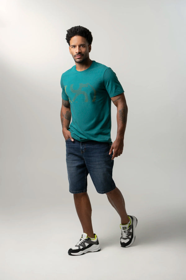 BERMUDA 5 BOLSILLOS COLOR AZUL OSCURO