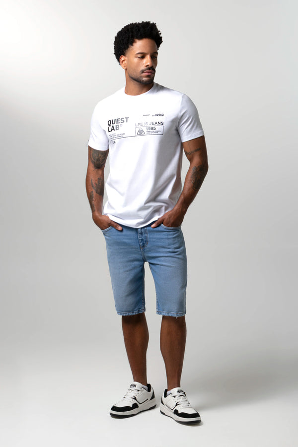 BERMUDA 5 BOLSILLOS COLOR AZUL CLARO