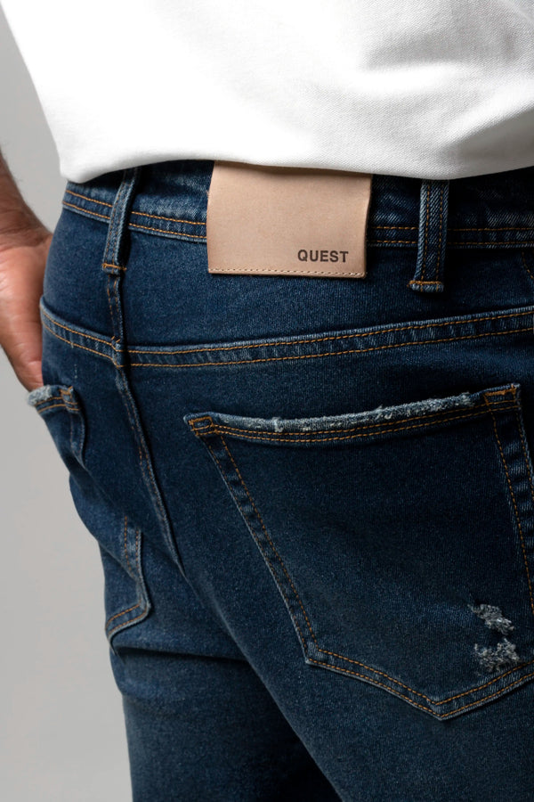 BERMUDA 5 BOLSILLOS COLOR AZUL OSCURO