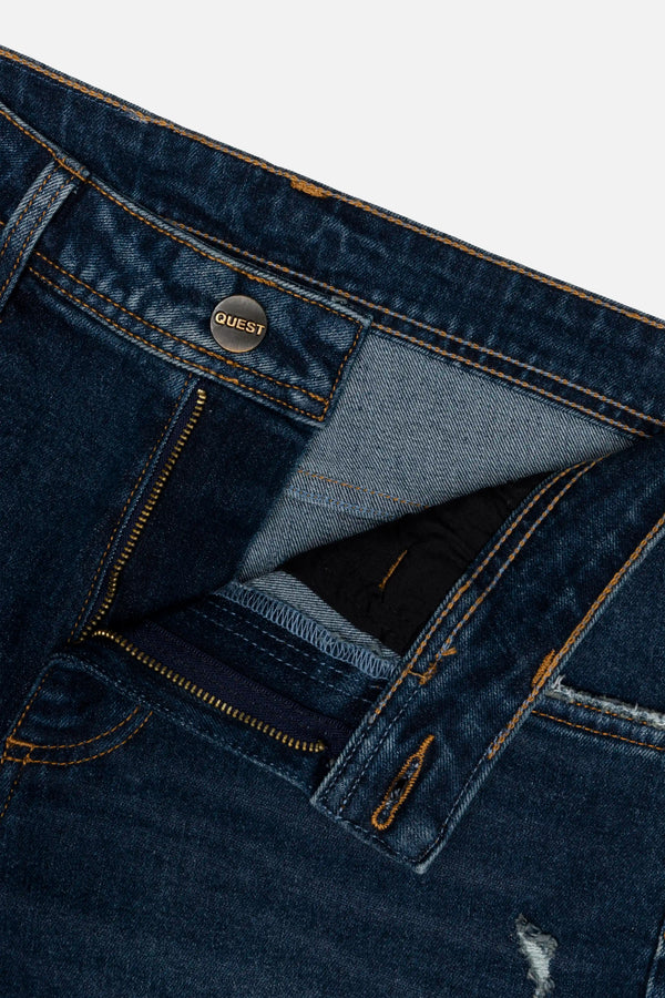 BERMUDA 5 BOLSILLOS COLOR AZUL OSCURO