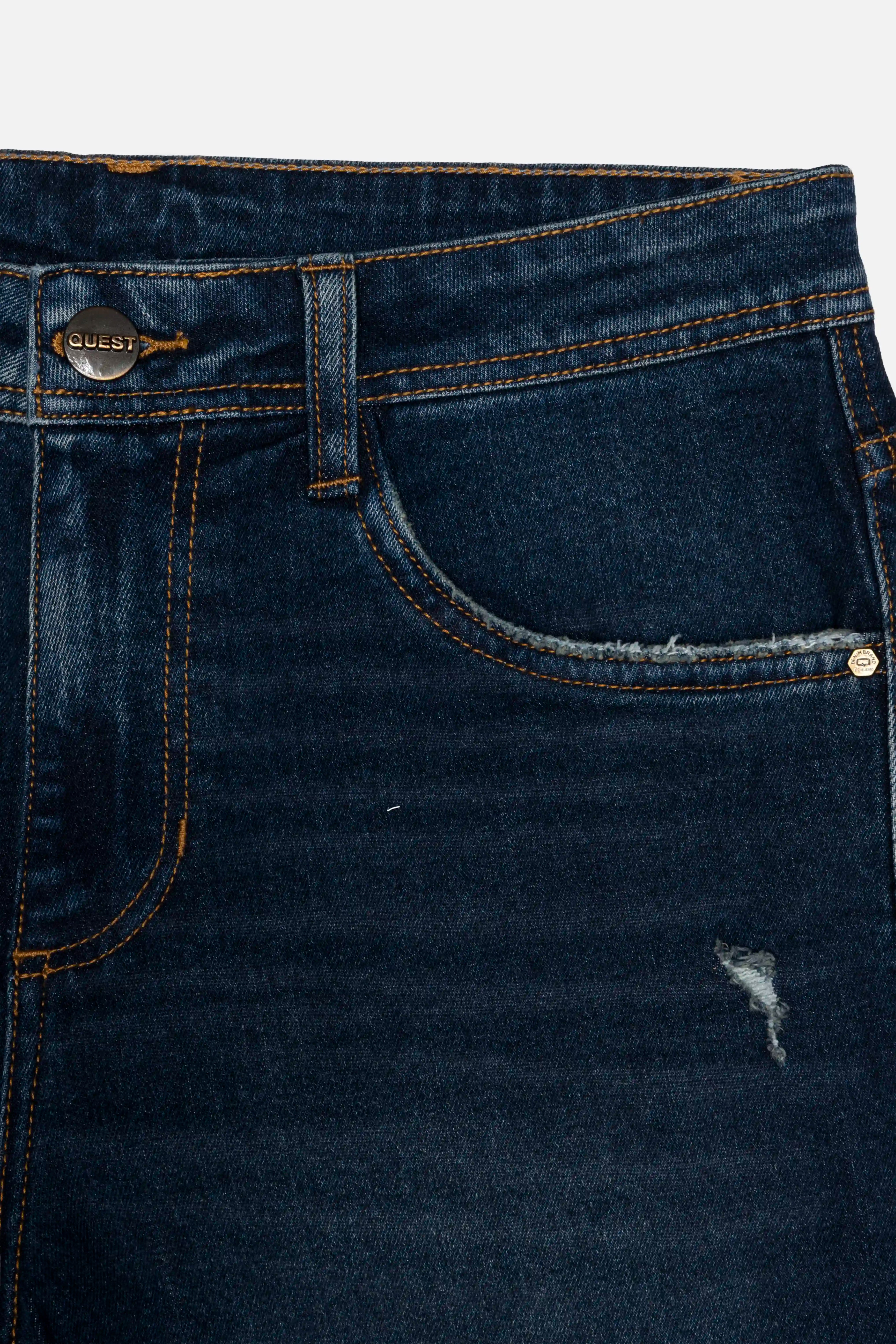 BERMUDA 5 BOLSILLOS COLOR AZUL OSCURO