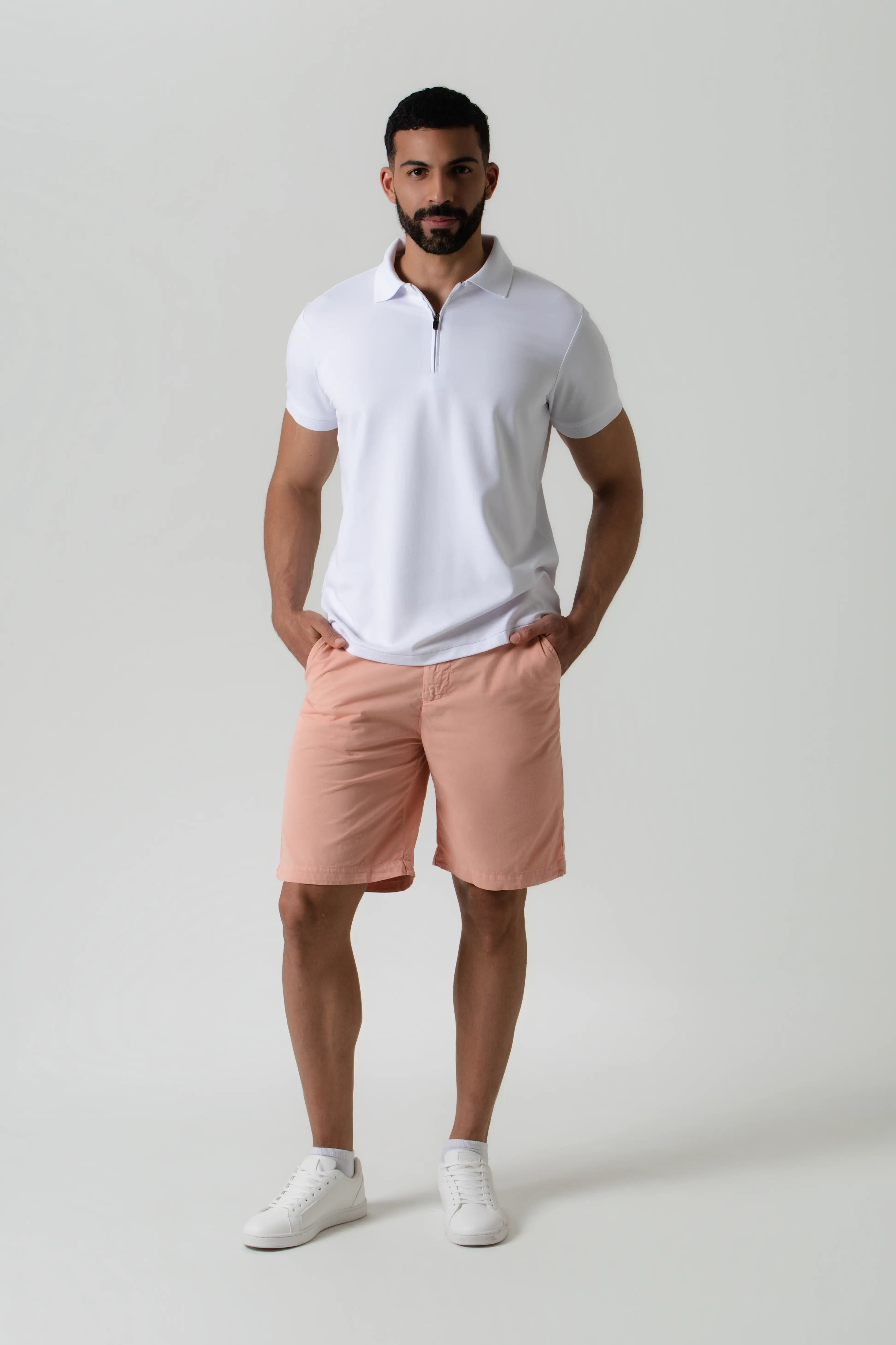 BERMUDA TIPO CHINO COLOR DURAZNO