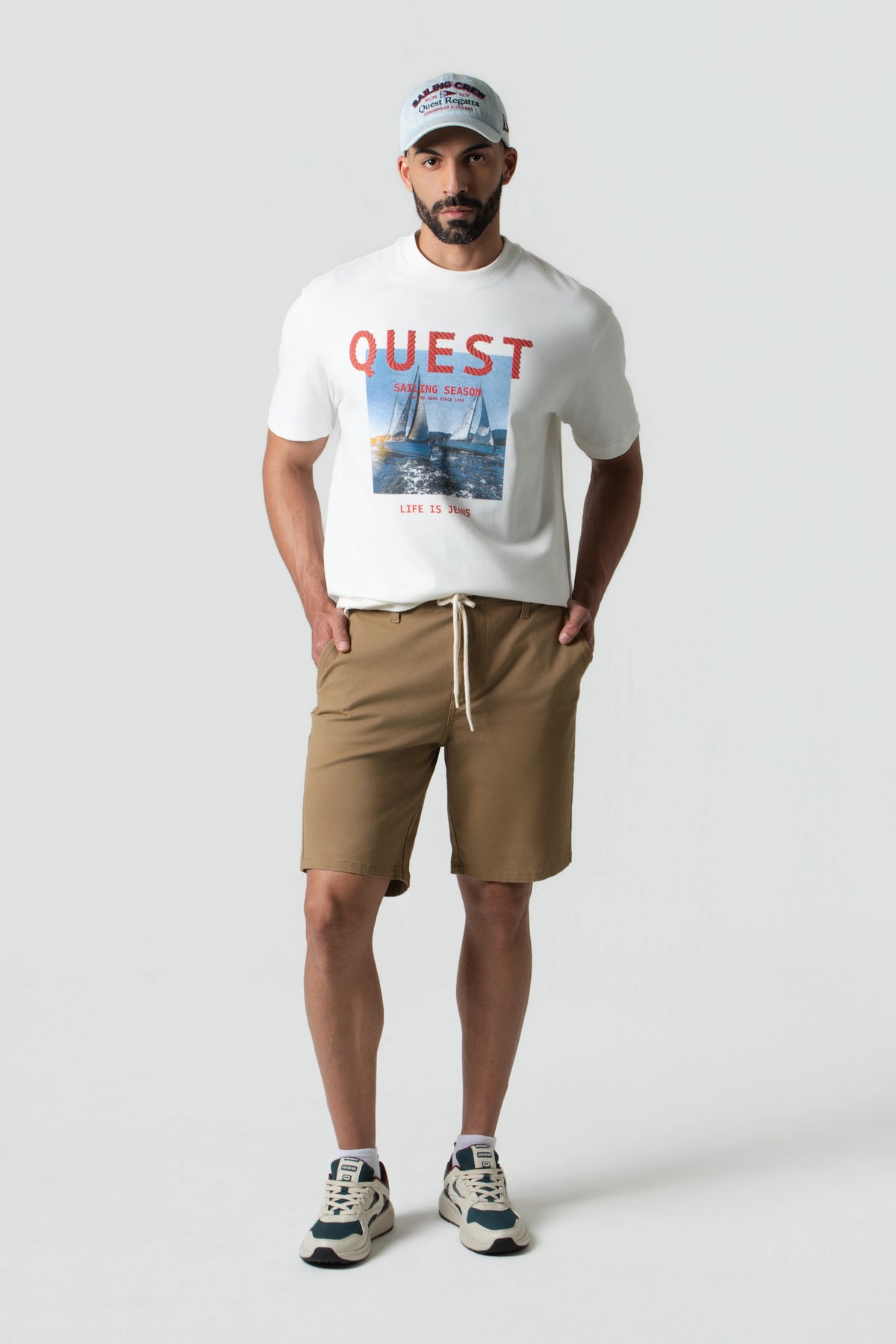 BERMUDA TIPO CHINO COLOR KAKI