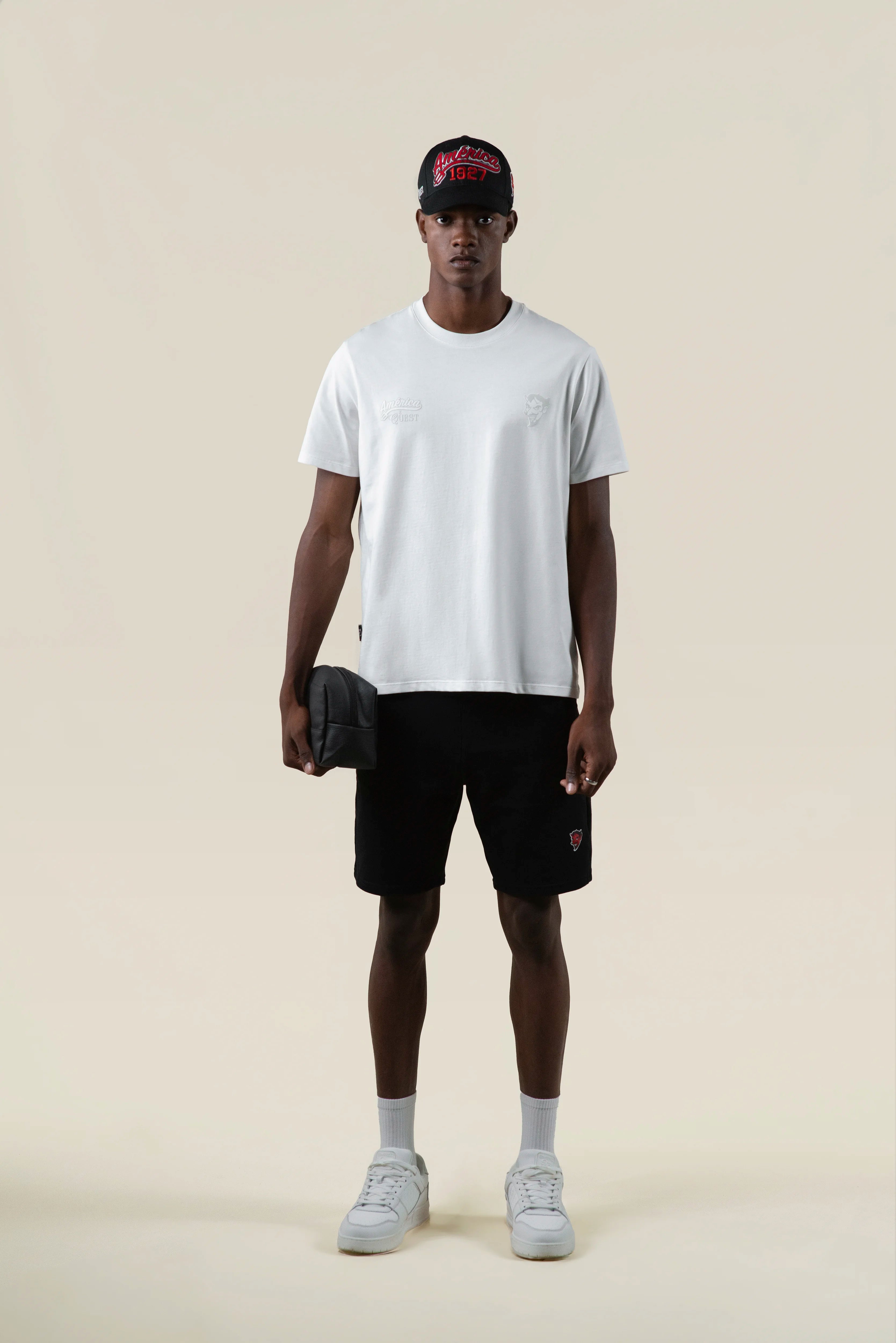 Bermuda Jogg América de Cali - Algodón Premium Negro