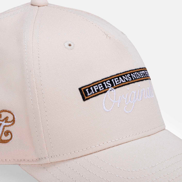 GORRA BEISBOLERA COLOR IVORY