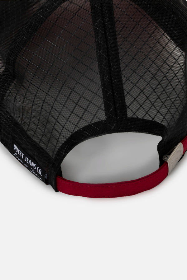 GORRA BEISBOLERA COLOR ROJO OSCURO