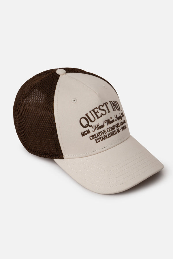 GORRA CAMIONERA COLOR IVORY