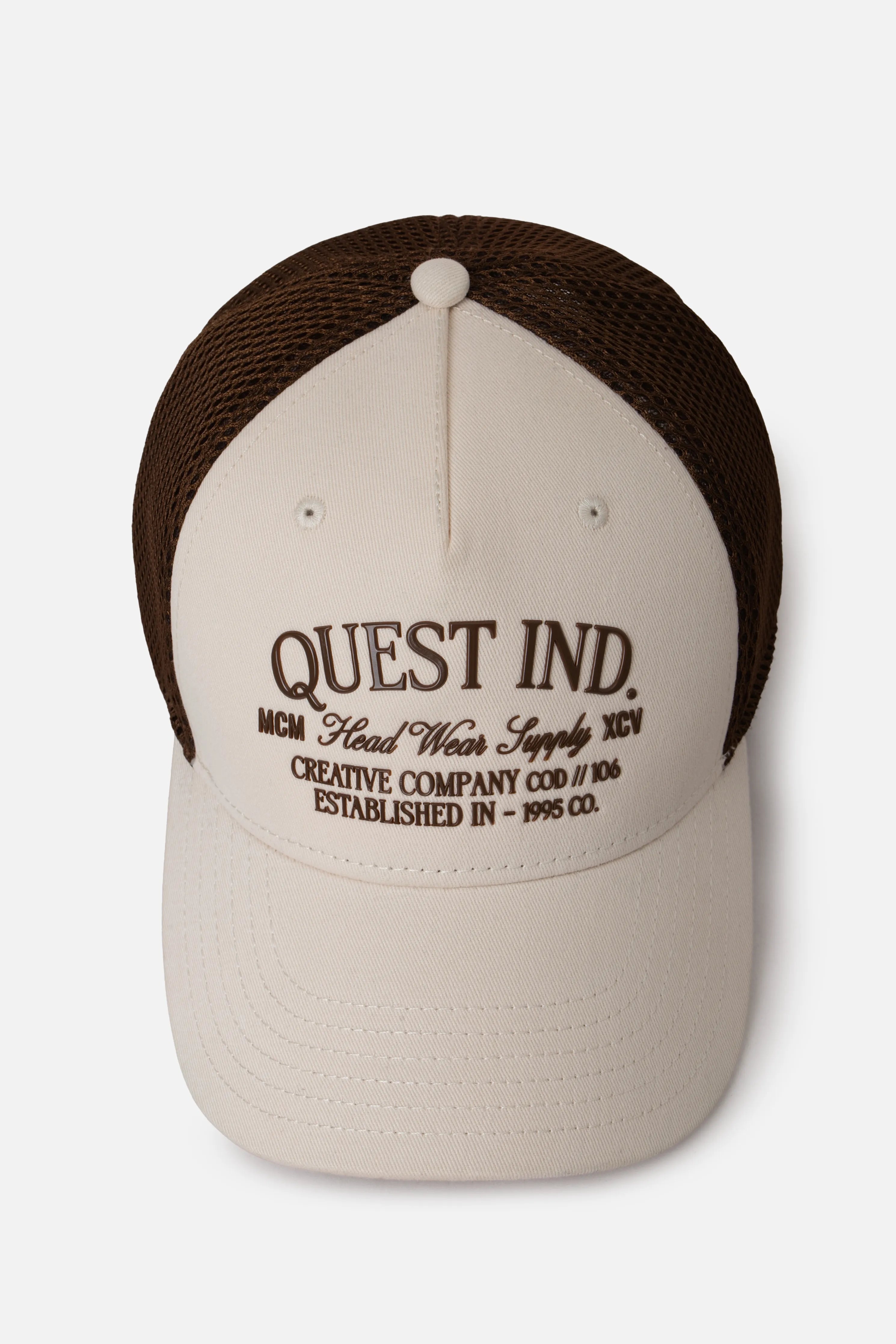 GORRA CAMIONERA COLOR IVORY