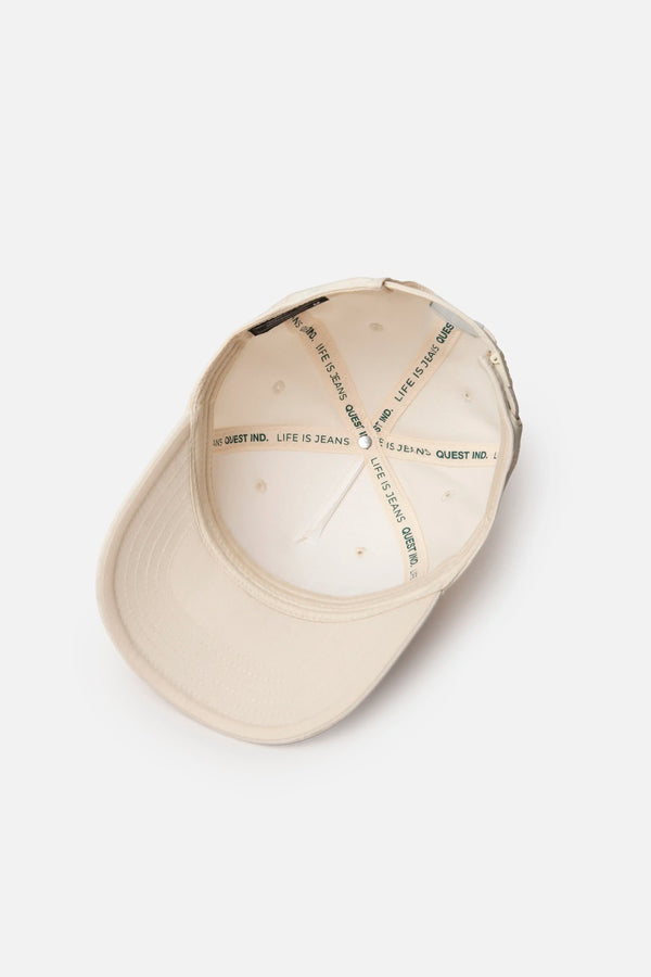 GORRA BEISBOLERA COLOR IVORY