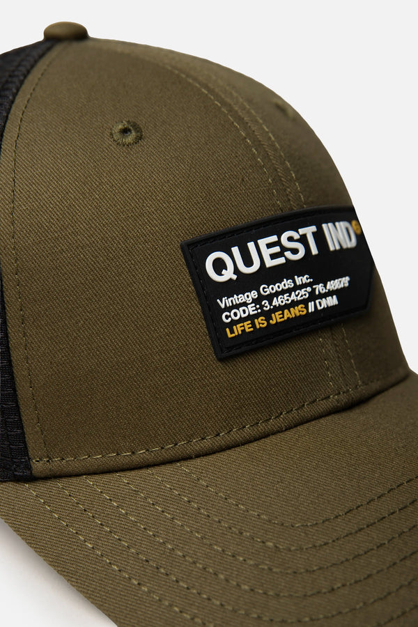 GORRA CAMIONERA COLOR DARK OLIVA