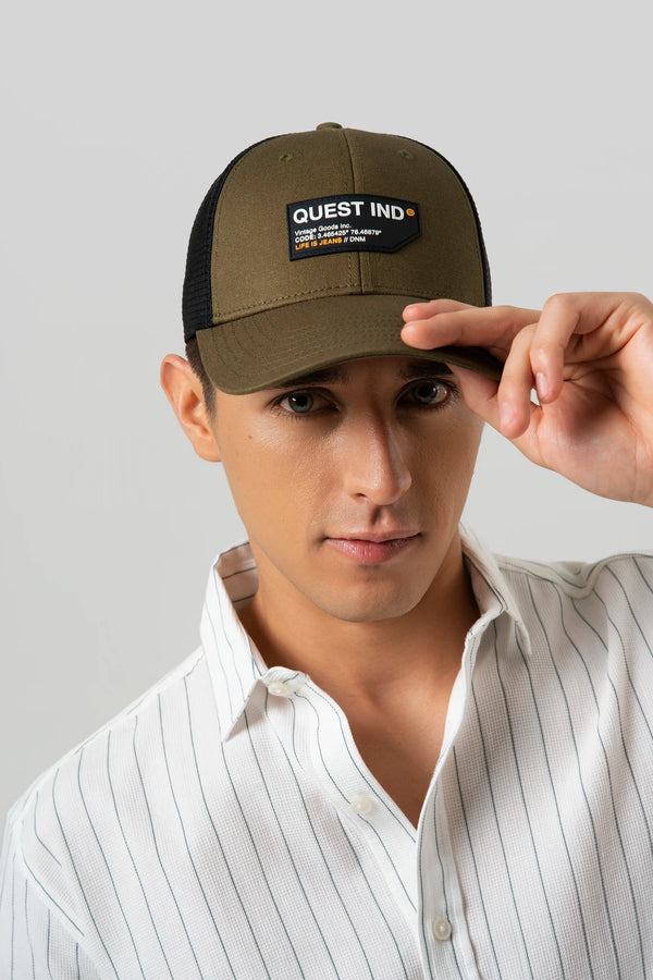 GORRA CAMIONERA COLOR DARK OLIVA