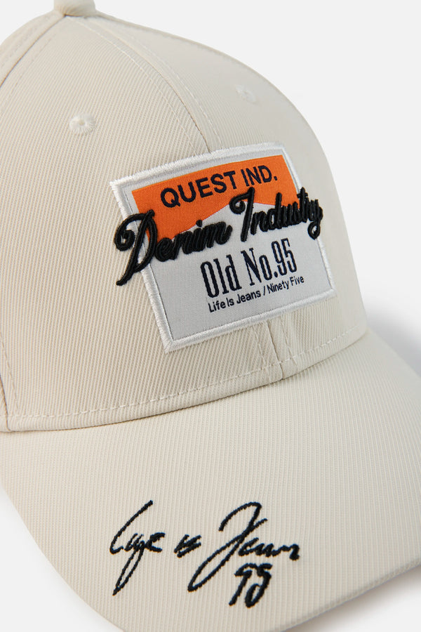 GORRA BEISBOLERA COLOR IVORY