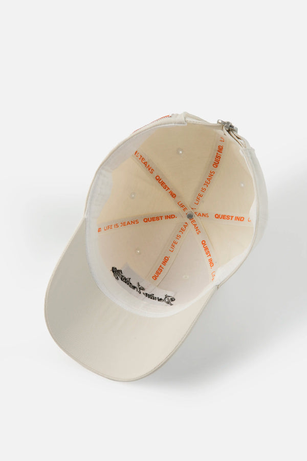 GORRA BEISBOLERA COLOR IVORY