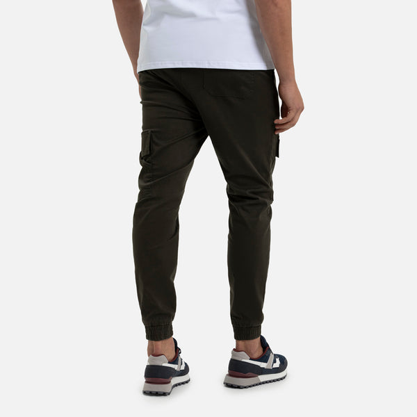 PANTALON CARGO COLOR VERDE MILITAR