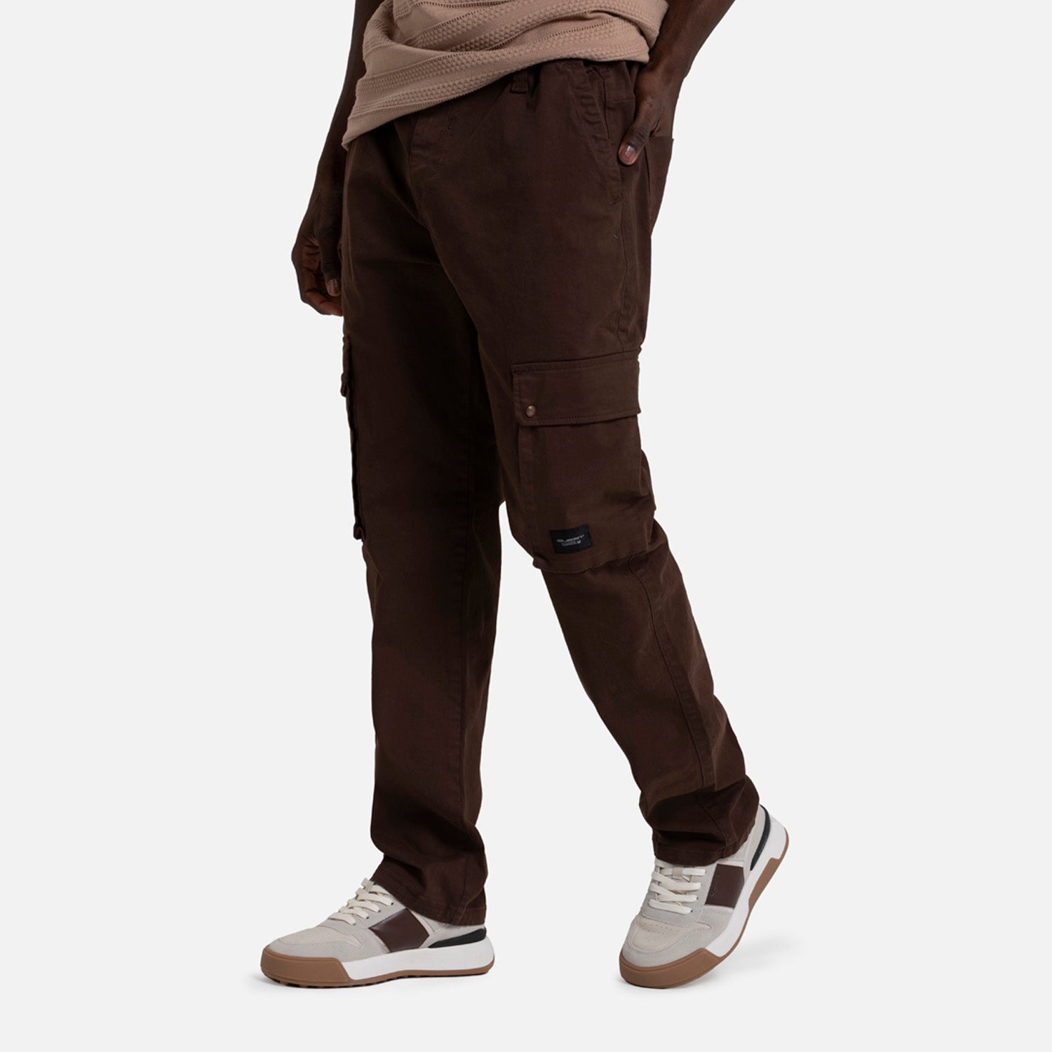 PANTALON CARGO COLOR BRUNETTE