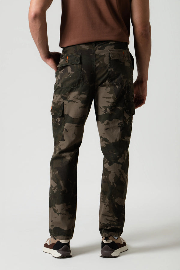 PANTALON CARGO COLOR DARK OLIVA
