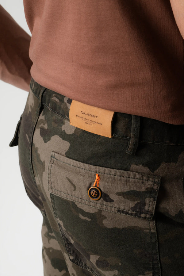 PANTALON CARGO COLOR DARK OLIVA