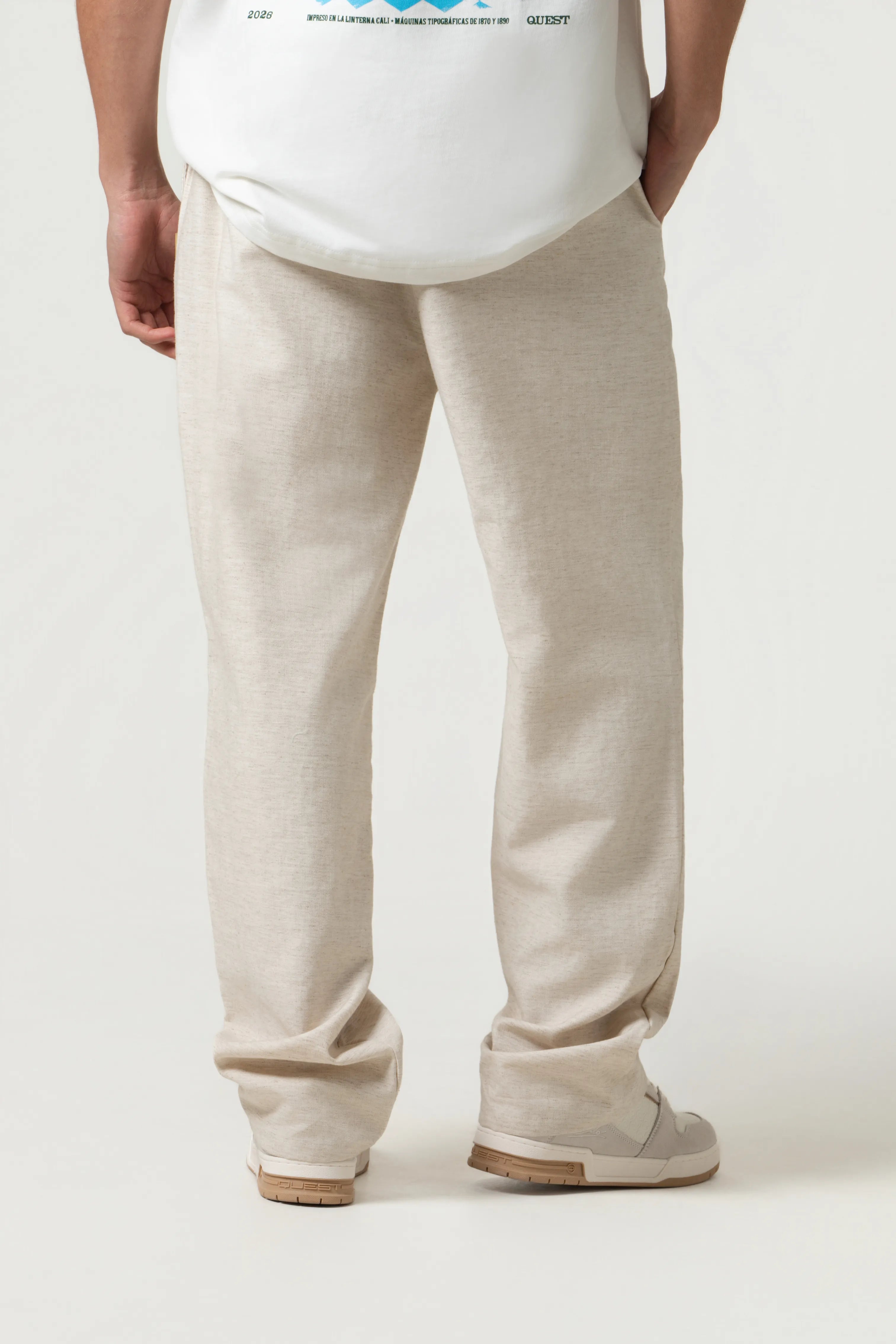 PANTALON TIPO CHINO COLOR IVORY