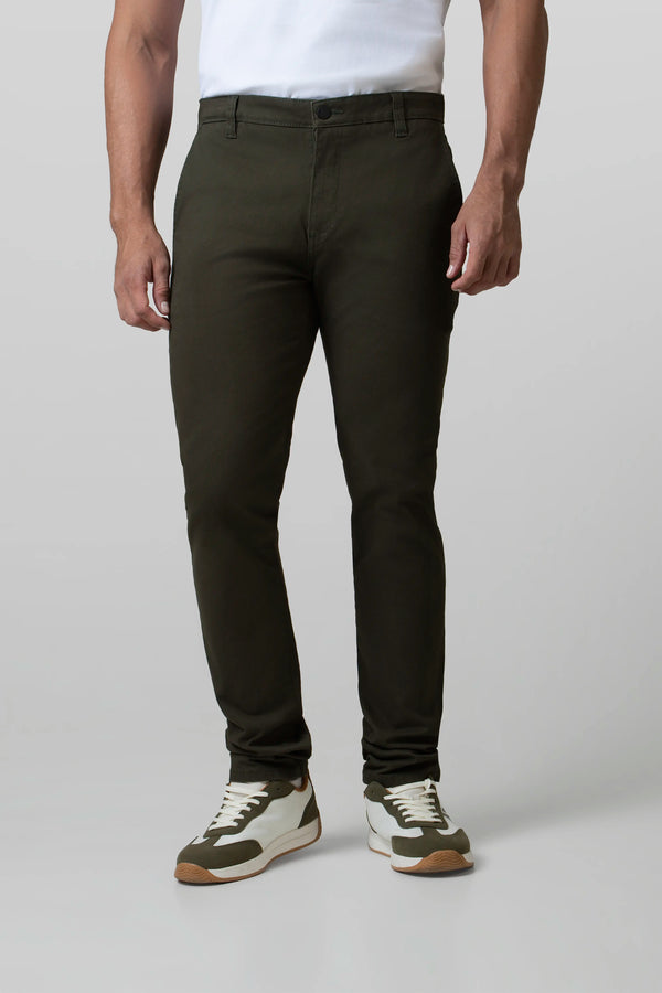 PANTALON CHINO COLOR VERDE MILITAR