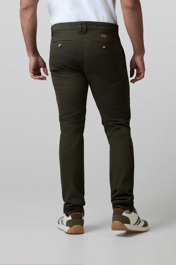 PANTALON CHINO COLOR VERDE MILITAR