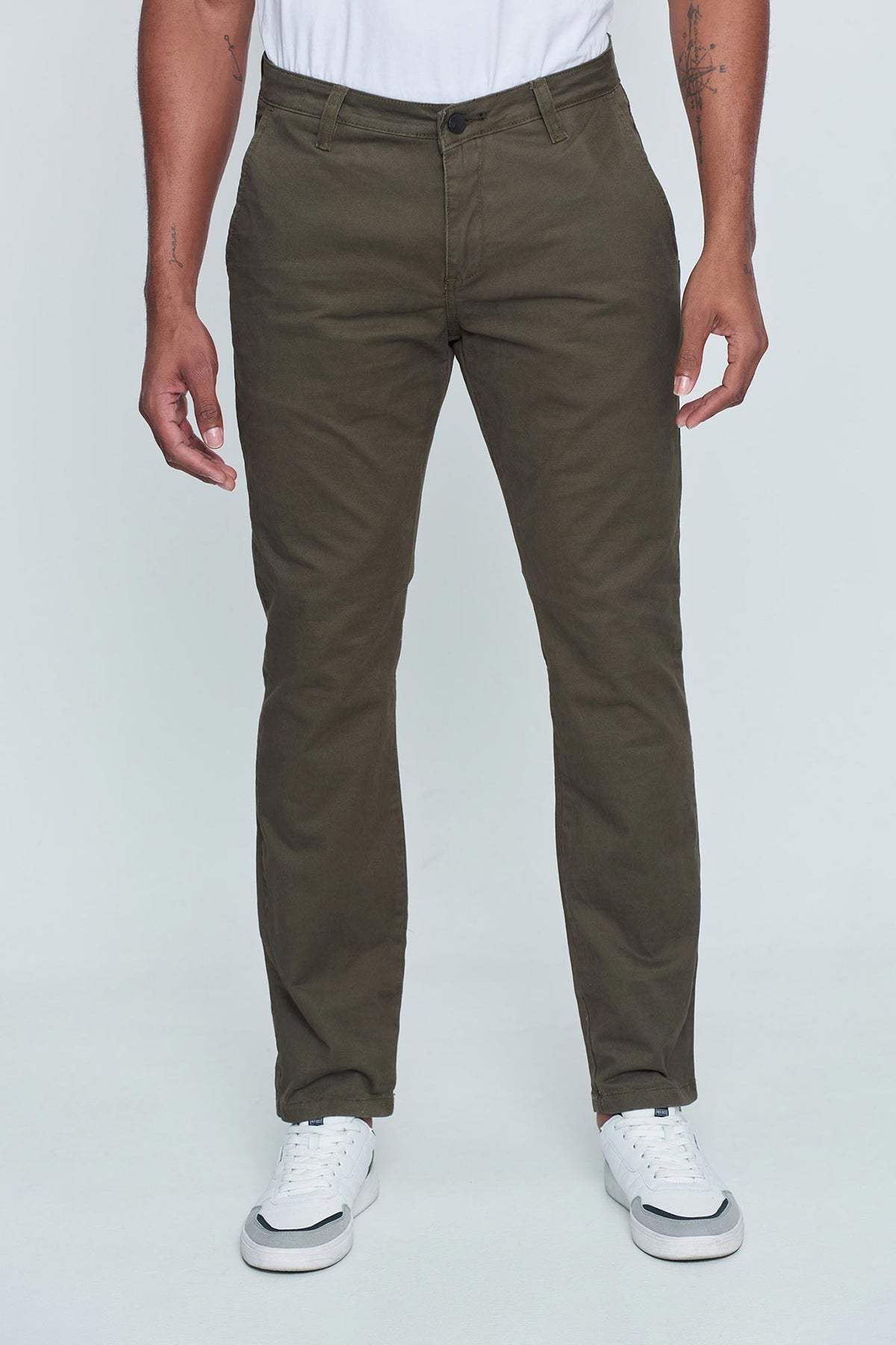 PANTALON CHINO COLOR VERDE MILITAR