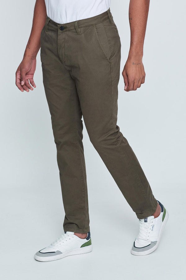 PANTALON CHINO COLOR VERDE MILITAR