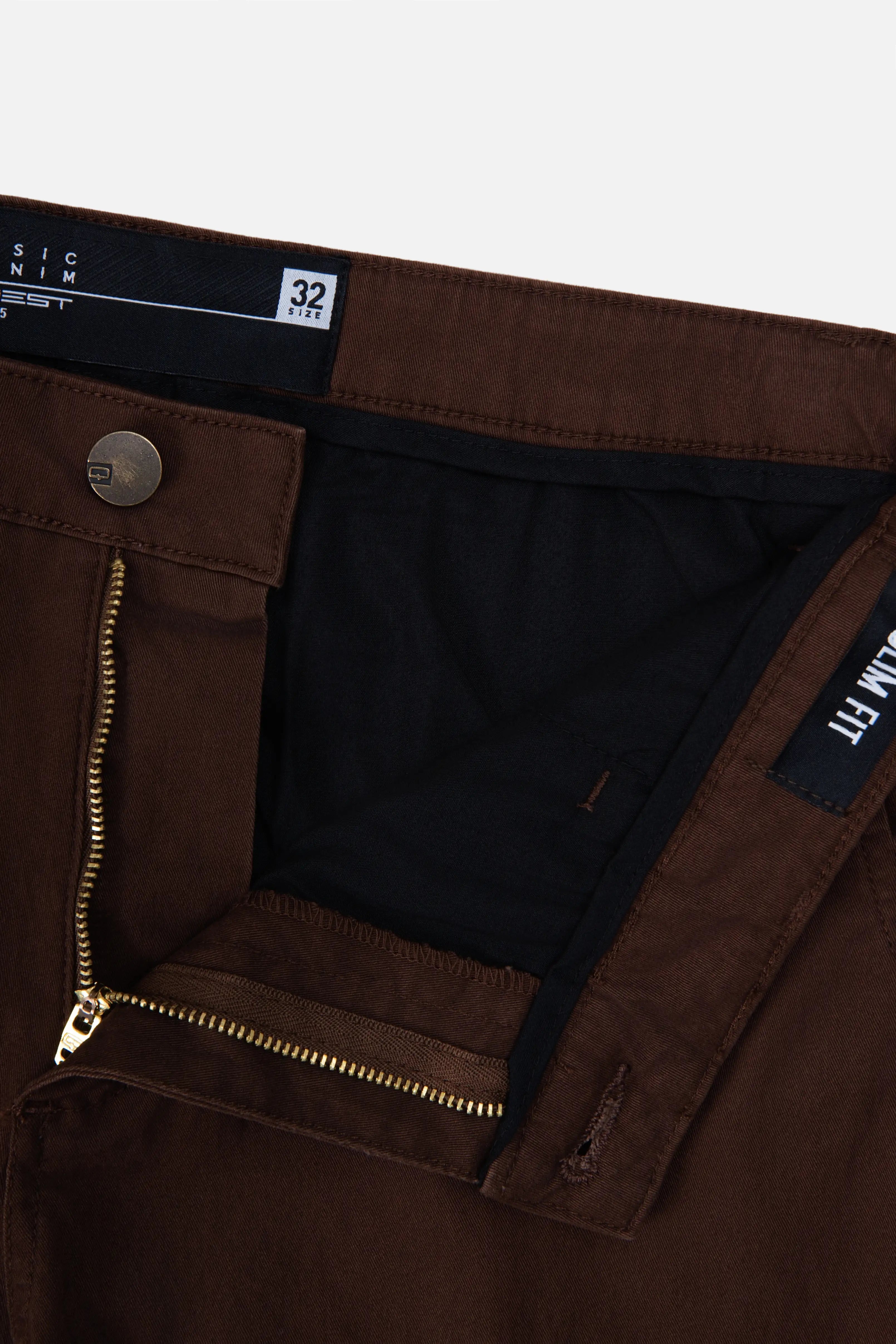 PANTALON CHINO COLOR CHICORY COFFE