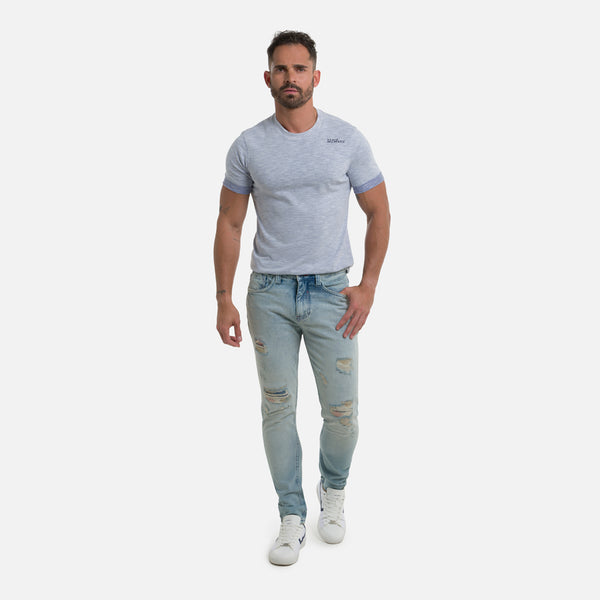 JEAN 5 BOLSILLOS COLOR AZUL CLARO