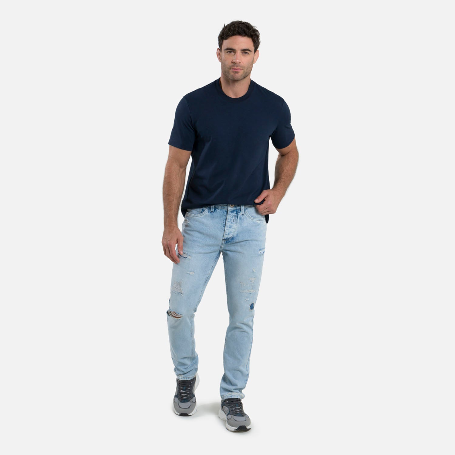 JEAN 5 BOLSILLOS COLOR AZUL CLARO