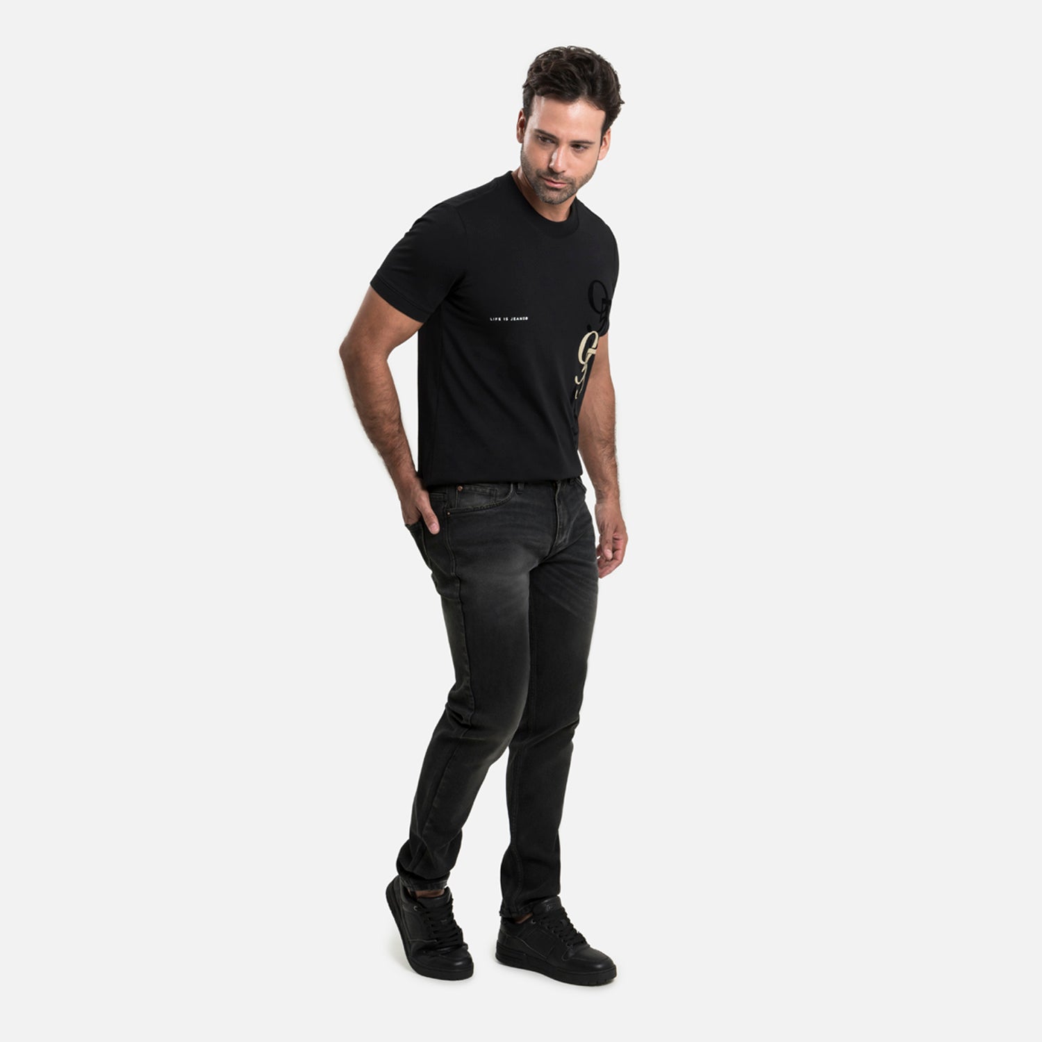 JEAN 5 BOLSILLOS COLOR NEGRO