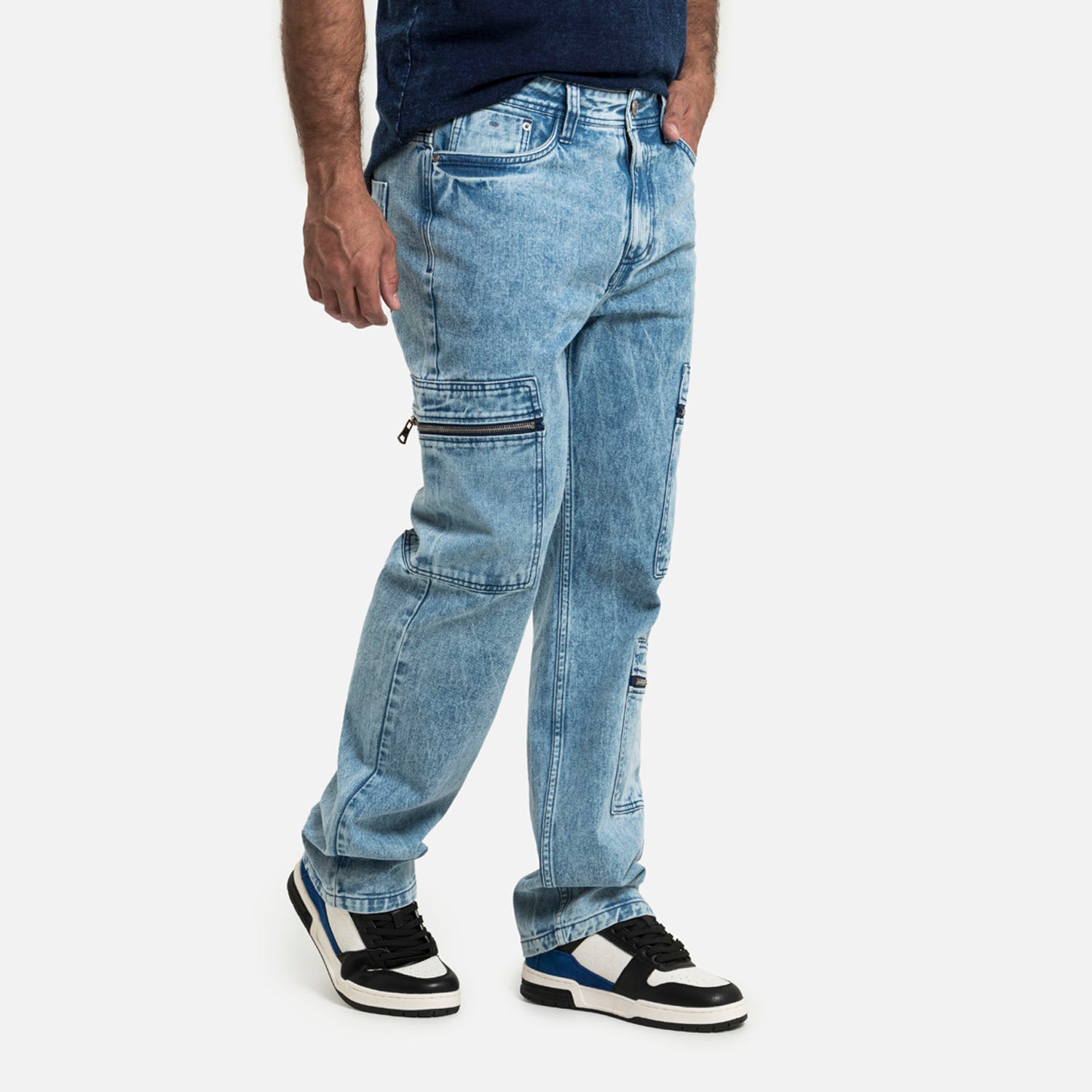 JEAN CARGO COLOR AZUL MEDIO