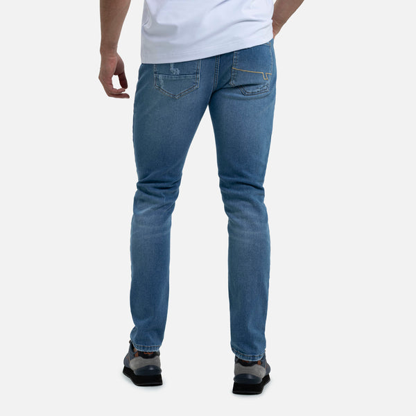 JEAN 5 BOLSILLOS COLOR AZUL MEDIO
