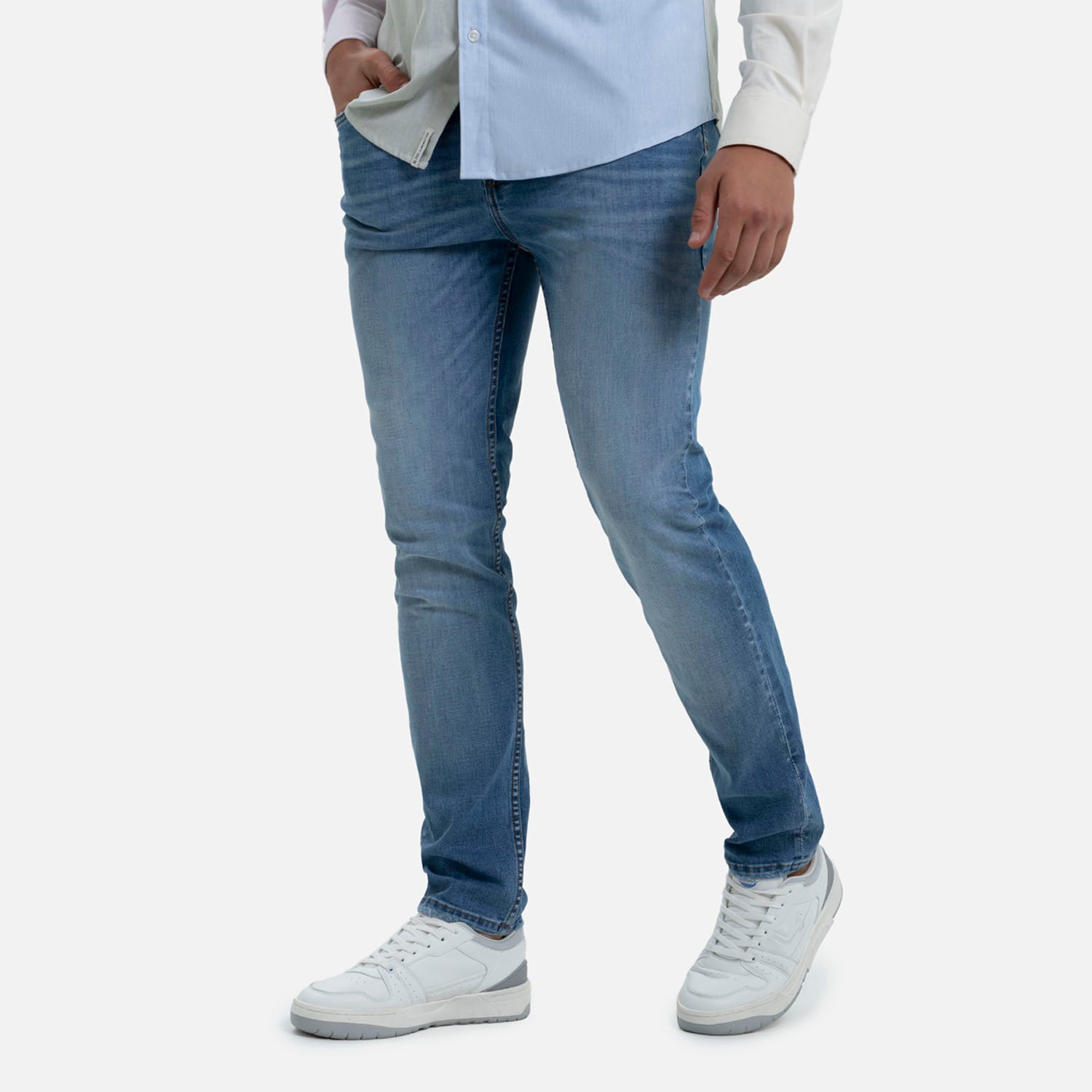 JEAN 5 BOLSILLOS COLOR AZUL MEDIO