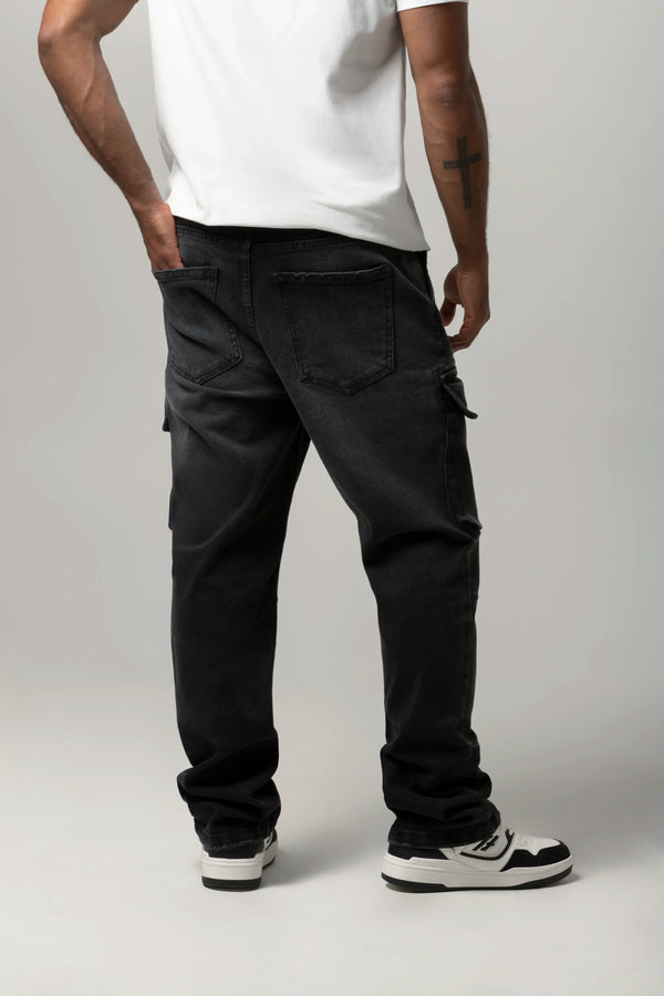 JEAN CARGO COLOR NEGRO