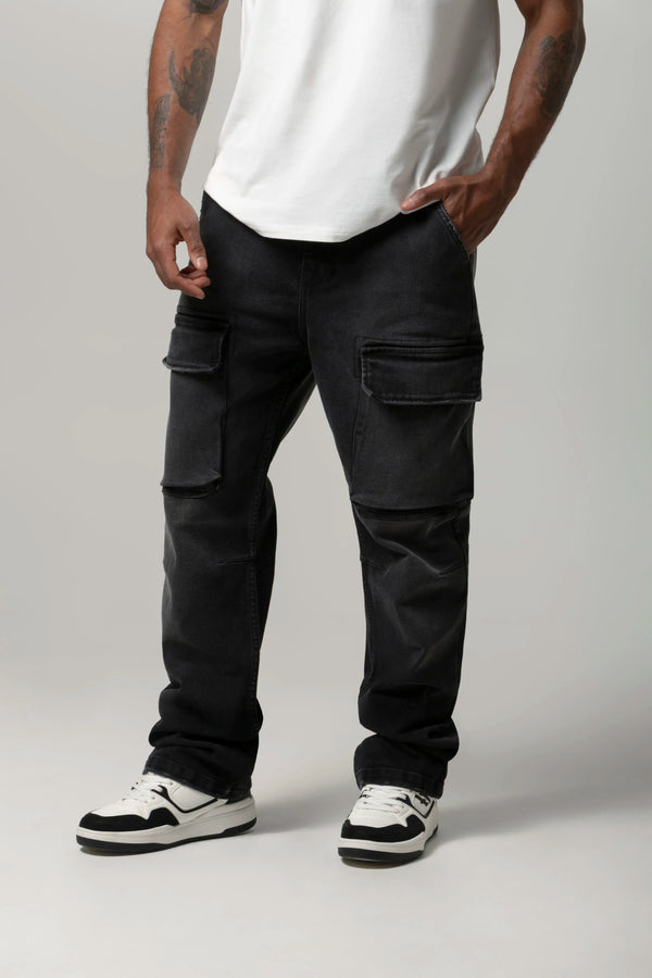 JEAN CARGO COLOR NEGRO