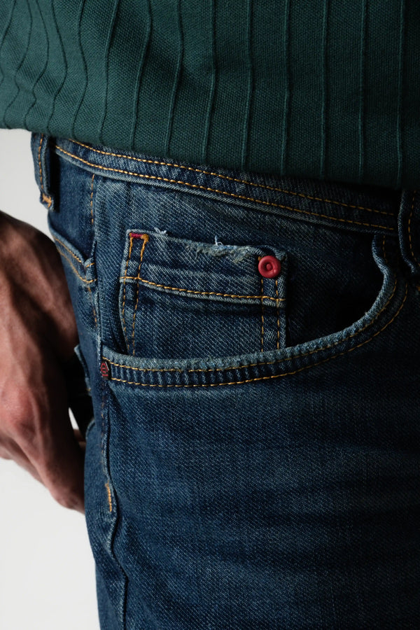 JEAN 5 BOLSILLOS COLOR AZUL MEDIO