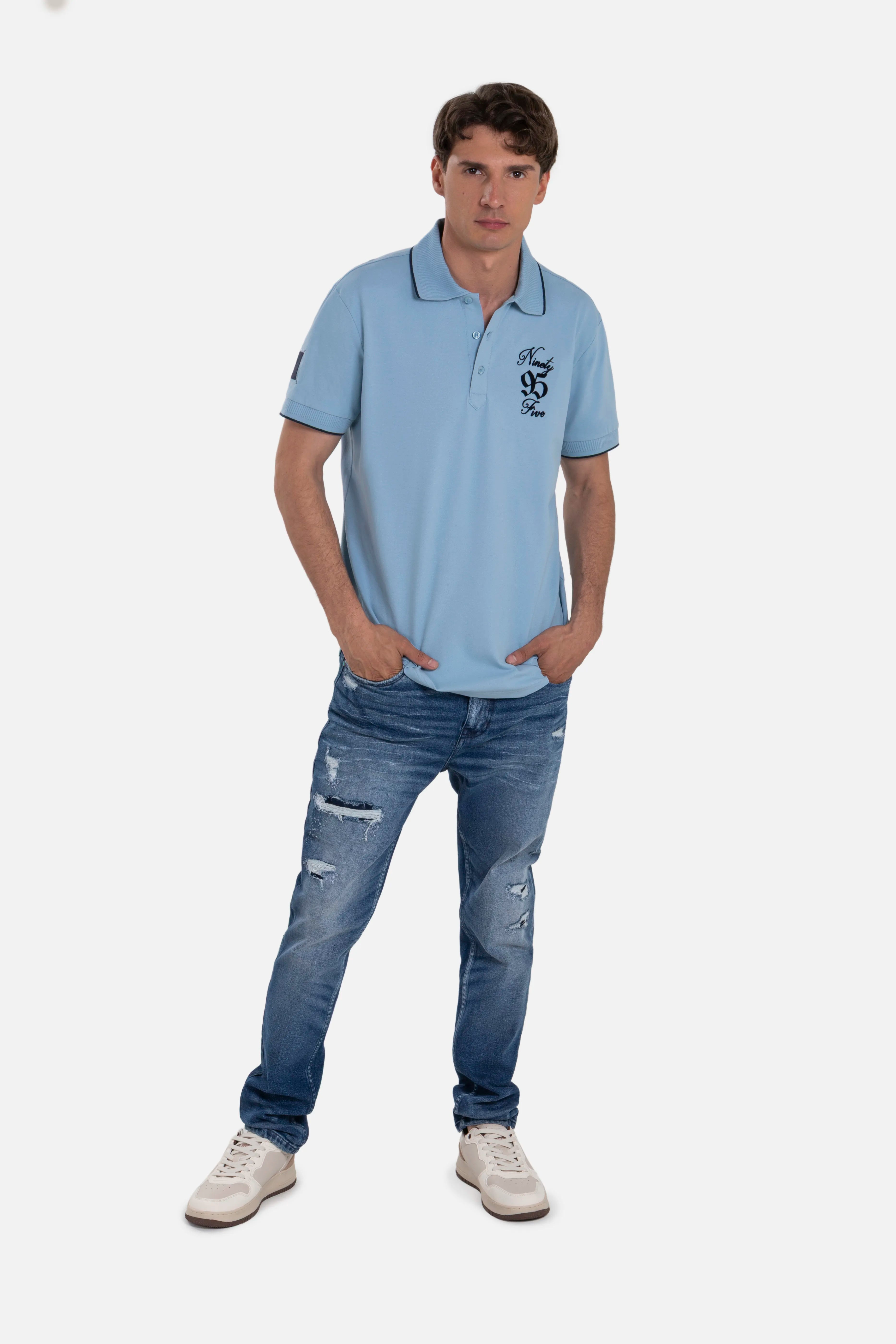 JEAN 5 BOLSILLOS COLOR AZUL MEDIO